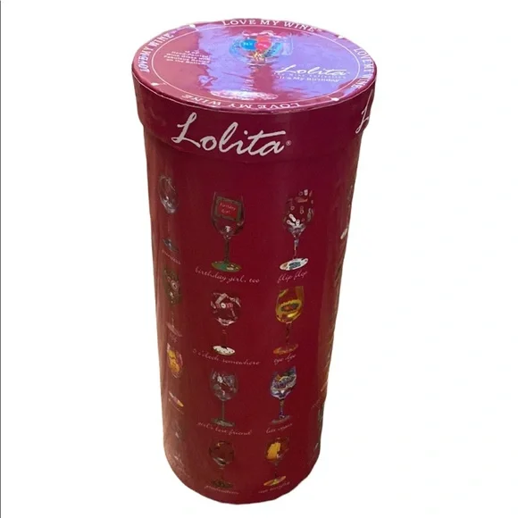 LOLITA hand painted wine glass “It’s My Birthday” - Picture 4 of 6